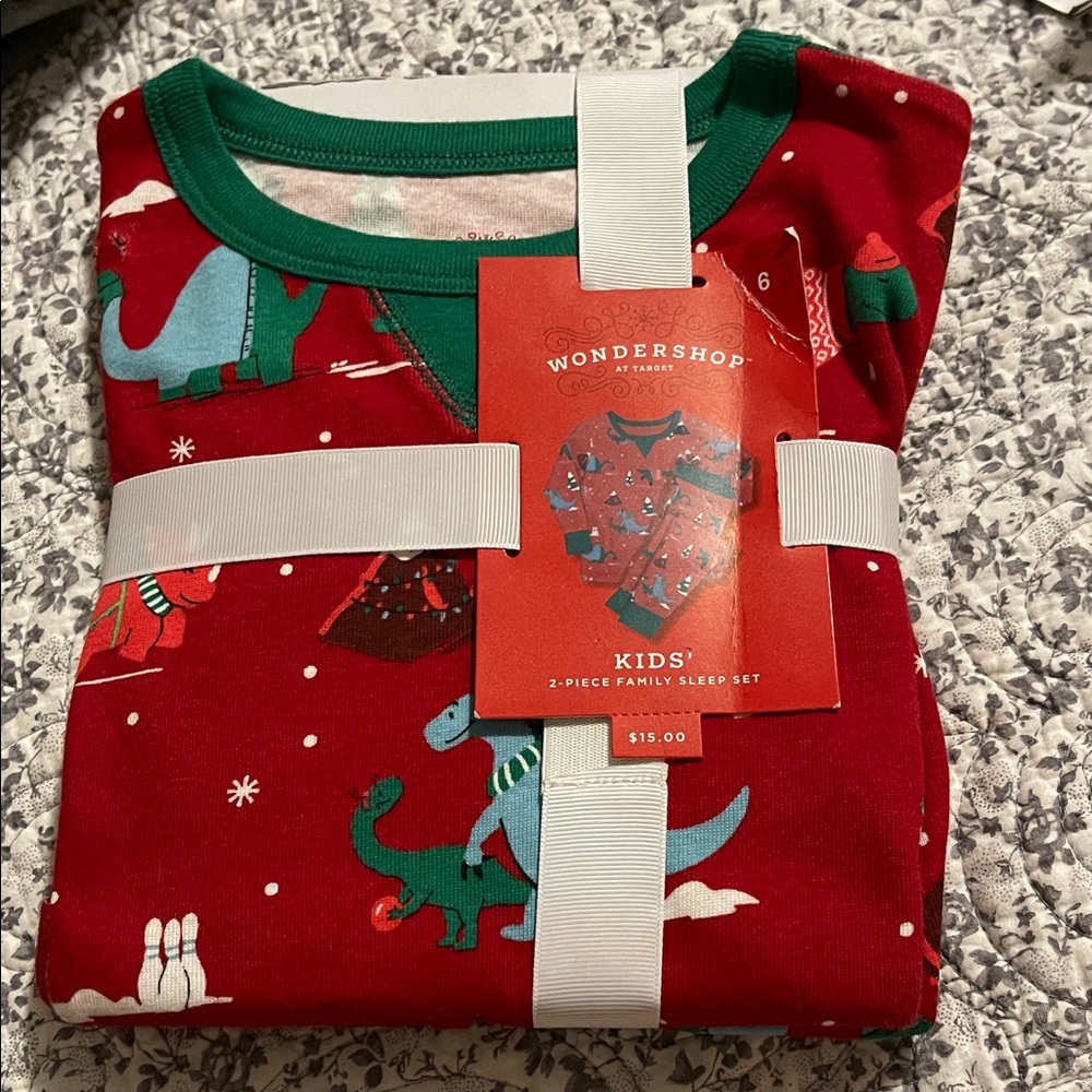 Wondershop Red and Green Dinosaur Pajama Set